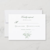 Romantic Sage Floral Wedding RSVP Karte (Vorderseite)