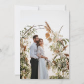 Romantic Sage Floral Wreath w/Lovebirds Wedding Dankeskarte (Rückseite)