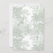 Romantic Sage Floral Wreath w/Lovebirds Wedding Save The Date (Rückseite)