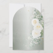 Romantic Sage Green Arch Wedding Invitation Einladung (Rückseite)