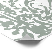 Romantic Sage Green Floral Garden Wedding Welcome  Poster (Ecke)