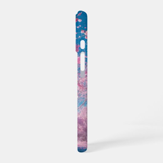 Romantic Sakura - Heart Blossom Phone Case iPhone 16 Hülle (Linke Seite)