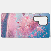 Romantic Sakura - Heart Blossom Phone Case Samsung Galaxy Hülle (Rückseite (Horizontal))