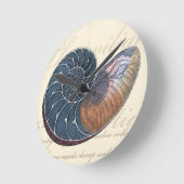 Romantic Seashell Runde Wanduhr (Winkel)