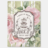 Romantic Shabby Chic French decor Botanical Magnet (Vorderseite)