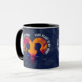 Romantic Silhouette Couple Heart Two-Tone Mug Tasse (Vorderseite Links)