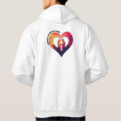 Romantic Silhouette Heart Couple Valentine's Day Hoodie (Rückseite)