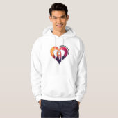 Romantic Silhouette Heart Couple Valentine's Day Hoodie (Vorne ganz)