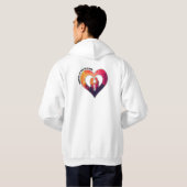 Romantic Silhouette Heart Couple Valentine's Day Hoodie (Schwarz voll)