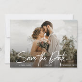 Romantic Simple 2 Foto QR Code Hochzeitswebsite Einladung (Vorderseite)