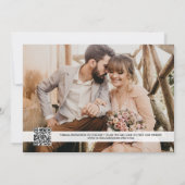 Romantic Simple 2 Foto QR Code Hochzeitswebsite Einladung (Rückseite)