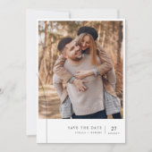 Romantic Simple Typography Photo Wedding Einladung (Vorderseite)