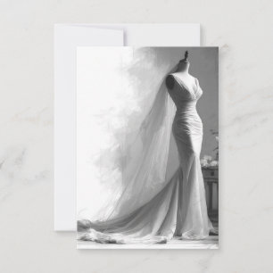 Romantic Sketch RSVP Card - Elegante Vintage Brida Karte