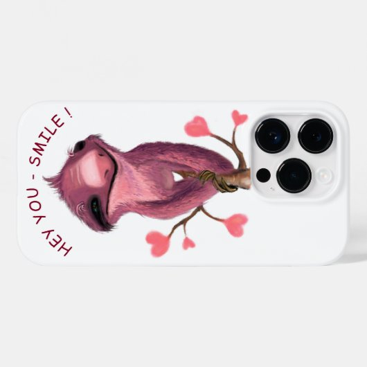 Romantic Sloth - Smile Case-Mate iPhone Case (Rückseite (Horizontal))
