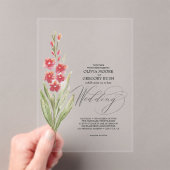Romantic Soft Pink Flowers Summer Garden Acryleinladungen (Insitu (Handheld))