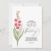 Romantic Soft Pink Flowers Summer Garden Einladung (Vorderseite)