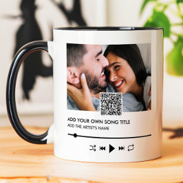 Romantic Song Title & Artist Music Player Tasse