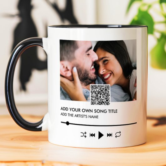 Romantic Song Title & Artist Music Player Tasse