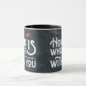 Romantic Soulmate Quote Heart Combo Mug Tasse (Zentrum)