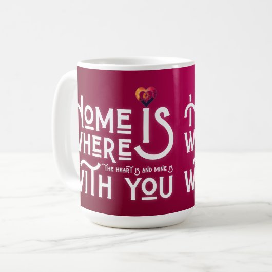 Romantic Soulmate Valentine's Day Two-Tone Mug Kaffeetasse (Vorderseite Links)