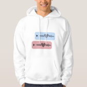 Romantic Sound Wave Heart Hoodie (Vorderseite)
