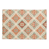 Romantic Southwestern Heart Pattern Peach & Sage Kissenbezug (Rückseite)