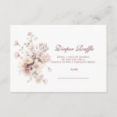 Romantic Spring Floral Baby Shower Diapper Raffle Begleitkarte (Vorderseite)