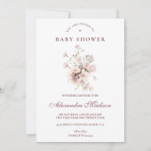 Romantic Spring Floral Baby Shower Einladung (Vorderseite)