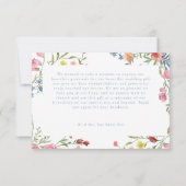 Romantic Spring Wildflower Garden Wedding Dankeskarte (Rückseite)
