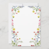 Romantic Spring Wildflower Garden Wedding Einladung (Rückseite)