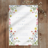 Romantic Spring Wildflower Garden Wedding Einladung