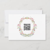 Romantic Spring Wildflower Garden Wedding QR RSVP Karte (Rückseite)
