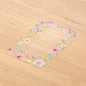 Romantic Spring Wildflower Meadow Wedding Acryleinladungen (Ablage )