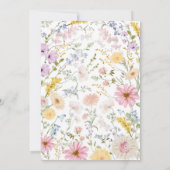 Romantic Spring Wildflower Meadow Wedding Einladung (Rückseite)