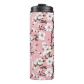 Romantic Springtime Cherry Blossoms Japandi Floral Thermosbecher (Vorderseite)