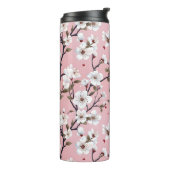 Romantic Springtime Cherry Blossoms Japandi Floral Thermosbecher (Nach links gedreht)