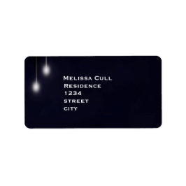 Romantic Street Light Blue Rücksendeadresse Adressaufkleber