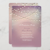 Romantic Strung Lights Graduation Party Einladung (Vorne/Hinten)