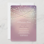 Romantic Strung Lights Graduation Party Einladung<br><div class="desc">Dieses trendige Sommerthema hat einen gedämpften pflaumenrosa Hintergrund und Linien von gestreiften Lichtern, die wie Perlenketten im Himmel des Abends blühen. von Freepik entwickelt. ()Die Karte lässt sich einfach mit Ihrem Wortlaut, Schriftart, Schriftart und der Auswahl von sechs Papiertypen anpassen.() Nicht genau das, was Sie suchen? Alle unsere Produkte können...</div>