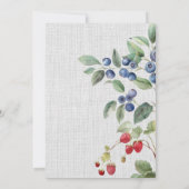 Romantic summer berries Wedding Table Seating Card Einladung (Rückseite)