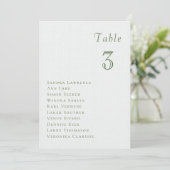 Romantic summer berries Wedding Table Seating Card Einladung (Stehend Vorderseite)