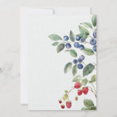 Romantic summer berries Wedding Table Seating Card Einladung (Rückseite)