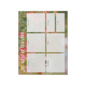 Romantic Summer Bougainvillea Weekly Planner Notizblock (Rotiert)