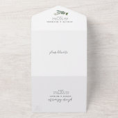  Romantic summer garden flowers wedding All In One Einladung (Außenbereich)