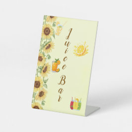 Romantic Sunflower Juice Bar Wedding Reception  Sockelschild