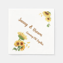 Romantic Sunflower Rustic Yellow Funny Wedding