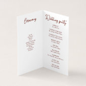 Romantic Sunset Beach Wedding Vows Program (Innenseite)