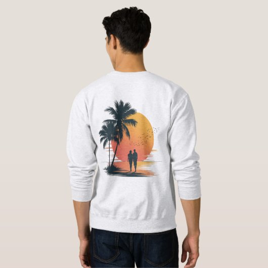 Romantic Sunset Stroll Sweatshirt (Schwarz voll)
