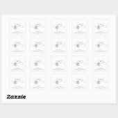 Romantic Swan Couple Heart Floral Wedding Stickers (Blatt)