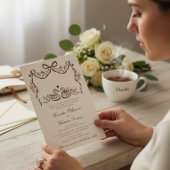 Romantic Swans with Hearts Woodland Wedding Card Einladung